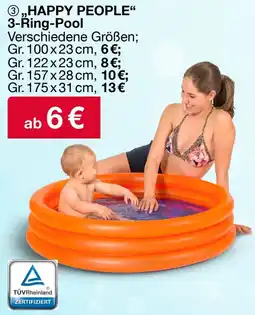 Woolworth HAPPY PEOPLE" 3-Ring-Pool Angebot