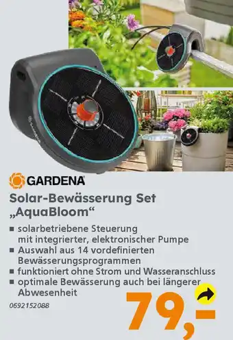 Globus Baumarkt GARDENA Solar-Bewässerung Set ,,AquaBloom“ Angebot