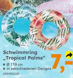 Globus Baumarkt Schwimmring ,,Tropical Palms❝ Angebot