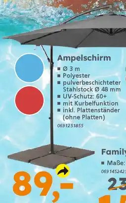 Globus Baumarkt Ampelschirm Angebot