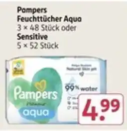 Rossmann Pampers Feuchttücher Aqua oder Sensitive Angebot
