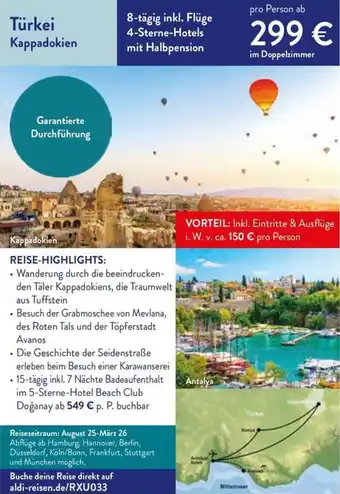 Aldi Nord Türkei Kappadokien Angebot