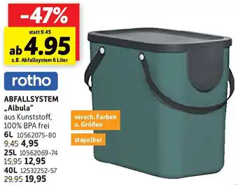 SCONTO Rotho ABFALLSYSTEM „Albula" Angebot