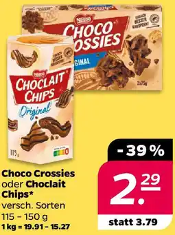 NETTO Choco Crossies oder Choclait Chips Angebot