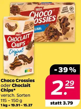 NETTO Choco Crossies oder Choclait Chips Angebot