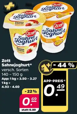 NETTO Zott Sahnejoghurt Angebot