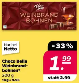 NETTO Choco Bella Weinbrandbohnen Angebot