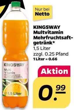 NETTO KINGSWAY Multvitamin Mehrfruchtsaftgetränk Angebot