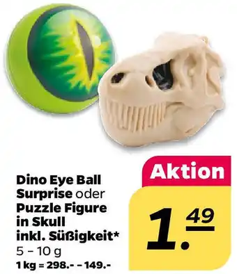 NETTO Dino Eye Ball Surprise oder Puzzle Figure in Skull inkl. Süßigkeit Angebot