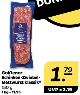 NETTO Golẞener Schinken-Zwiebel Mettwurst klassik Angebot