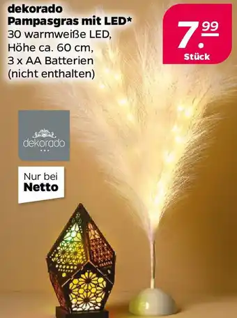 NETTO dekorado Pampasgras mit LED Angebot