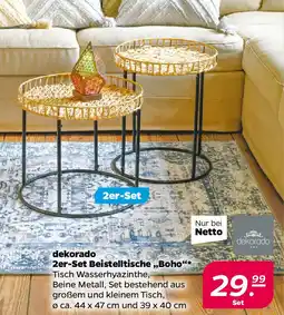 NETTO dekorado 2er-Set Beistelltische ,,Boho" Angebot