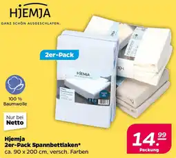 NETTO Hjemja 2er-Pack Spannbettlaken Angebot