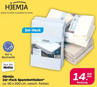 NETTO Hjemja 2er-Pack Spannbettlaken Angebot