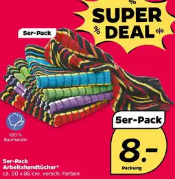 NETTO 5er-Pack Arbeitshandtücher Angebot