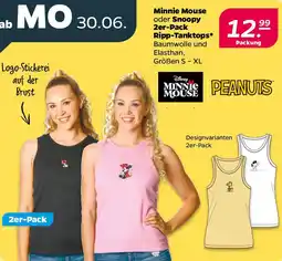 NETTO Minnie Mouse oder Snoopy 2er-Pack Ripp-Tanktops Angebot