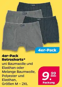 NETTO 4er-Pack Retroshorts Angebot