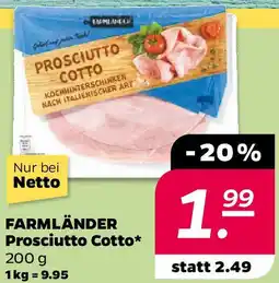 NETTO FARMLÄNDER Prosciutto Cotto Angebot