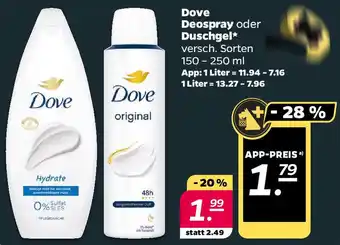 NETTO Dove Deospray oder Duschgel Angebot