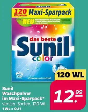 NETTO Sunil Waschpulver im Maxi-Sparpack Angebot