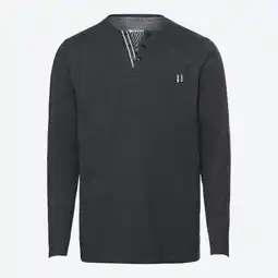 NKD Herren-Langarmshirt mit Henley-Kragen Angebot