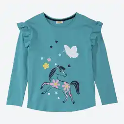 NKD Kinder-Mädchen-Langarmshirt mit Pferde-Aufdruck Angebot