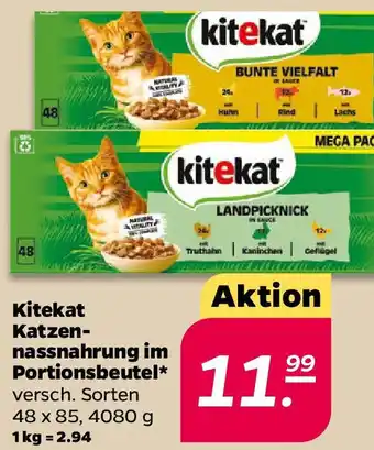 NETTO Kitekat Katzennassnahrung im Portionsbeutel Angebot