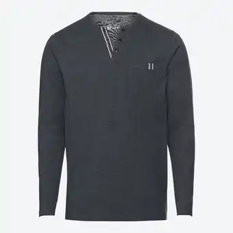 NKD Herren-Langarmshirt mit Henley-Kragen Angebot