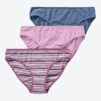 NKD Damen-Minislip mit hohem Baumwoll-Anteil, 3er-Pack Angebot
