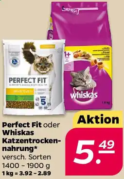 NETTO Perfect Fit oder Whiskas Katzentrockennahrung Angebot