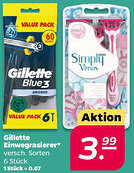 NETTO Gillette Einwegrasierer Angebot