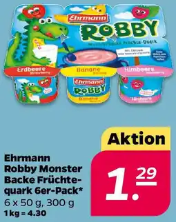 NETTO Ehrmann Robby Monster Backe Früchtequark 6er-Pack Angebot