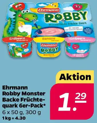 NETTO Ehrmann Robby Monster Backe Früchtequark 6er-Pack Angebot