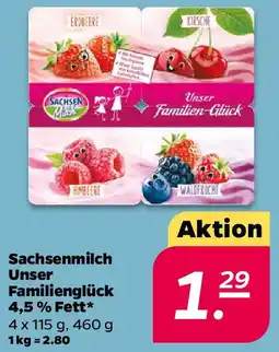 NETTO Sachsenmilch Unser Familienglück 4,5% Fett Angebot