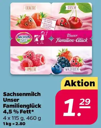 NETTO Sachsenmilch Unser Familienglück 4,5% Fett Angebot