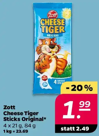 NETTO Zott Cheese Tiger Sticks Original Angebot
