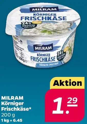 NETTO MILRAM Körniger Frischkäse Angebot