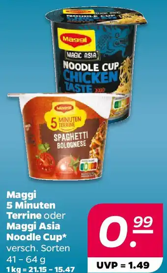 NETTO Maggi 5 Minuten Terrine oder Maggi Asia Noodle Cup Angebot