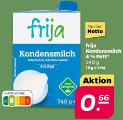 NETTO frija Kondensmilch 4% Fett Angebot