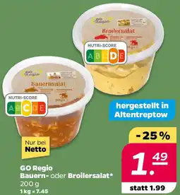 NETTO GO Regio Bauern- oder Broilersalat Angebot