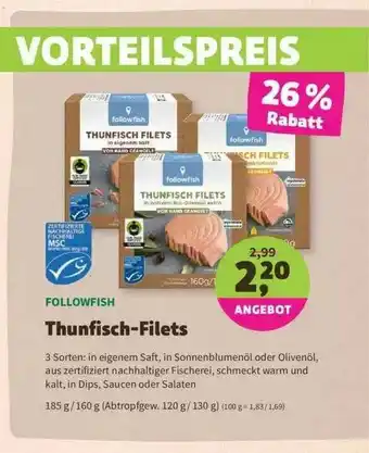 Denns BioMarkt Followfish Thunfisch-filets Angebot