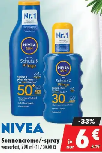 Mäc Geiz NIVEA Sonnencreme/-spray Angebot