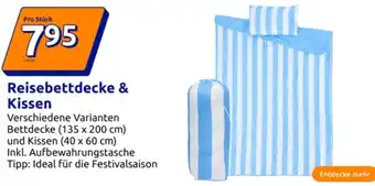 Action Reisebettdecke & Kissen Angebot