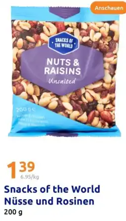 Action Snacks of the World Nüsse und Rosinen Angebot