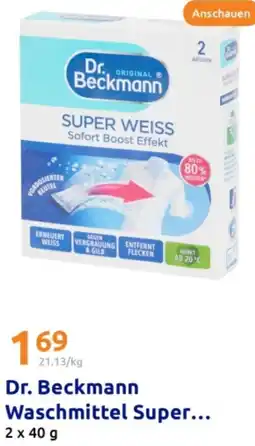 Action Dr. Beckmann Waschmittel Super Weiss Angebot