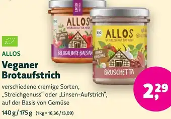 Aleco Biomarkt ALLOS Veganer Brotaufstrich Angebot