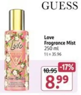 Rossmann GUESS Love Fragrance Mist Angebot