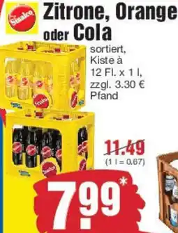 Edeka Sinalco Zitrone, Orange oder Cola Angebot