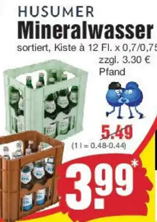Edeka HUSUMER Mineralwasser Angebot