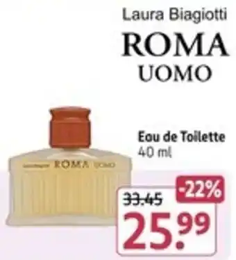Rossmann Laura Biagiotti ROMA UOMO Eau de Toilette Angebot